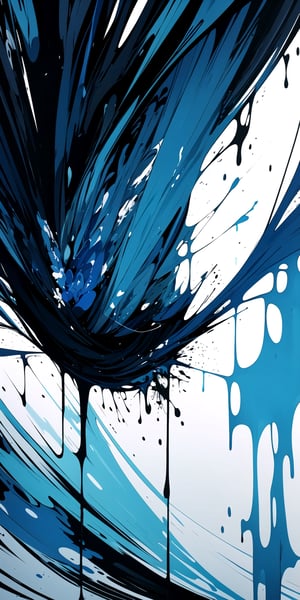 masterpiece,best quality,ultra high res,(abstract art:1.4),bleeding blue,blue theme,visually stunning,beautiful,evocative,emotional,(side view of a woman bleeding paint),crying paint,looking at viewer,
