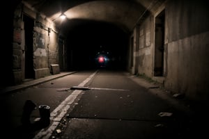 centered, photography, raw photo, | shady old tunnel with satanic sacrifices and rituals on the floor, graffiti on the walls,  dark place, no lights | aesthetic vibe, night time, , | bokeh, depth of field, liminal space