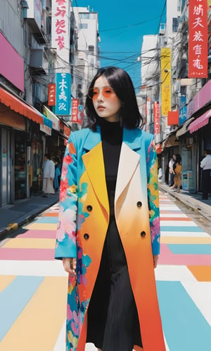 xxmixgirl,1 female, colorful fashion street by Masaaki Yuasa Harumi Hironaka,