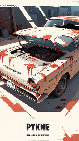 A photo realistic image of a complete rusted, four-door, (((blood red))), (((1958 Plymouth Fury))) in an old garage full of tools, night, focus on the intricate details of its faded paint job, the wear and tear on the tires, and the aged textures of the metal body. Use the multi-prompt "car::photorealistic::rust" with a prompt weighting of "rust" to emphasize the aged textures and worn out look of the car, car,photo r3al,IncrsNikkeProfile