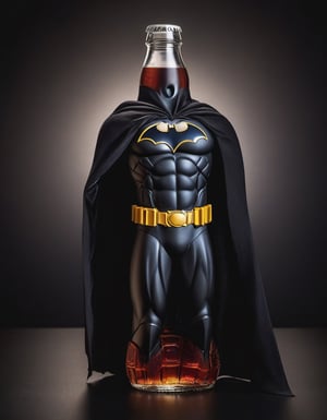 cola drink bottle batman brandin the ice , hd, 8k, masterpiece, one light, soja, cenital camera, nikon d800, raw, hiperrealism, medium format sensor camera, super prime cinema lens, (((((100mm lens))))), (((filtered light))) black background


