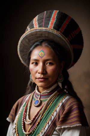 coya woman, from the bolivian highlands, folkloric dress of bolivia portrait, vintage, desaturated colors ,hd,8k, masterpiece, one light, realistic photography, hasselblad, raw, hiperrealism, medium format sensor camera, super prime cinema lens, 