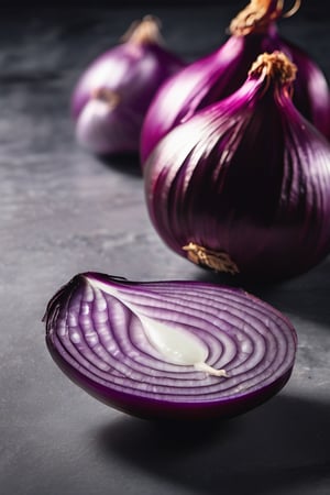 High quality, masterpiece, 4K, quality, Tyndall effect, RAW natural photo of (((perfect)))  onion, foodstyling, only one light cenital chimera, day advertising shooting, realistic photograph, sharp focus, depth of field, shoot, ,side shot, side shot, ultrahd, realistic, vivid colors, highly detailed, perfect composition, 8k, photorealistic concept art, soft natural volumetric cinematic perfect light,booth, food focus, black background
