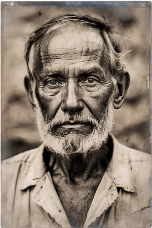 vogue mag theme, total nude, weathered,  elderly man, pen draw effect,  deep creases,  time-worn,  weather-beaten,  aged appearance,  rugged jawline,  thick salt-and-pepper beard,  stubble,  solitude etched on his face,  contemplative expression,  intense gaze,  visible signs of a life well-lived,  intricate network of scars and blemishes,  intricate mechanical structures peeking through damaged skin,  complex system of artificial nerves,  intertwining wires and circuits,  eyes filled with profound wisdom,  wrinkles etched deeply,  weariness evident in his features,  tears glistening in his eyes,  hyper-realistic portrayal,  close-up view emphasizing every detail, 