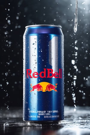 High quality, masterpiece, 4K, quality, Tyndall effect, RAW natural photo of (((perfect))) redbull can, fresh, water splash, water drops, ice particles, only one light cenital chimera, day advertising shooting, realistic photograph, sharp focus, depth of field, shoot, ,side shot, side shot, ultrahd, realistic, vivid colors, highly detailed, perfect composition, 8k, photorealistic concept art, soft natural volumetric cinematic perfect light,booth, food focus, black background
