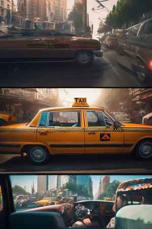 RAW natural photo Of photo shot inside a taxi, the camera is in the back seat looking forward, the turkish taxi driver is looking back, only one light cenital chimera, day advertising shooting, realistic photograph, sharp focus, depth of field, shoot, ,side shot, side shot, ultrahd, realistic, vivid colors, highly detailed, perfect composition, 8k, photorealistic concept art, soft natural volumetric cinematic perfect light,booth,food focus, UP THE CAMERA
