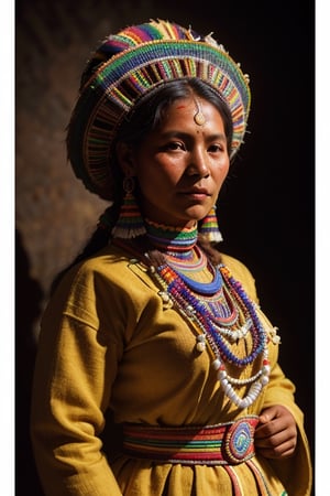 coya woman, from the bolivian highlands, folkloric dress of bolivia portrait, vintage, desaturated colors ,hd,8k, masterpiece, one light, realistic photography, hasselblad, raw, hiperrealism, medium format sensor camera, super prime cinema lens, 