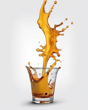 fuel liquid splash, white background
