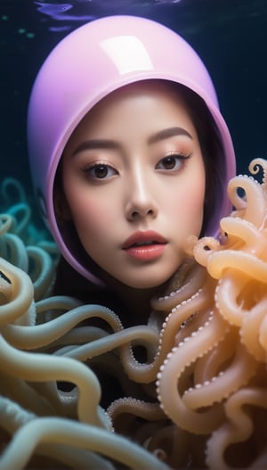 Cute adorable Korea girl not human but space aliens that hide as humans, this one is shifting back into it’s squid like alien form.
Tentacles in view
Tentacles are sensory organs that help animals move, feed, grasp, and gather sensory information
Cuttlefish, Sea anemones, Bryozoa, Jellyfish, Snails, Squid, Pulmonate land snails, Ashley Woods Style