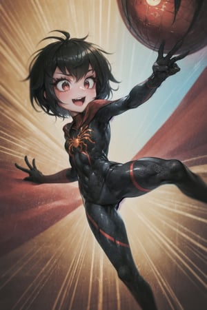 8k resolution, high resolution, masterpiece, intricate details, highly detailed, HD quality, solo, loli, short stature, little girls, only girls, dark background, rain, scarlet moon, crimson moon, moon, moon on the background, science fiction, science fiction city, red neon, blood red neon, burgundy red neon,

Peni Parker.red eyes.shining scarlet eyes.shining eyes.black hair.short haircut.slim build.teenage girl.Spiderman.Marvel.superhero.young woman.slim build.the red web.tight-fitting suit.black and red clothes.black spider print on the chest.black spider emblem.spider print.black print.hood.stretched hood.cheked smile.funny expression.fighting pose,

focus on the whole body, the whole body in the frame, the body is completely in the frame, the body does not leave the frame, detailed hands, detailed fingers, perfect body, perfect anatomy, wet bodies, rich colors, vibrant colors, detailed eyes, super detailed, extremely beautiful graphics, super detailed skin, best quality, highest quality, high detail, masterpiece, detailed skin, perfect anatomy, perfect body, perfect hands, perfect fingers, complex details, reflective hair, textured hair, best quality,super detailed,complex details, high resolution,

,AGGA_ST011,ChronoTemp ,illya,Star vs. the Forces of Evil ,Captain kirb,jtveemo,JCM2,Mrploxykun,Gerph ,Jago,Overlord,Artist,penini,C7b3rp0nkStyle,High detailed ,neon palette,perfecteyes,horror,fantasy00d