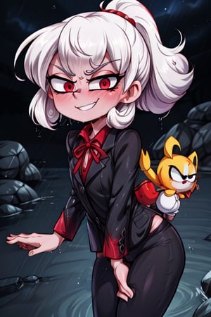 8k resolution, high resolution, masterpiece, intricate details, highly detailed, HD quality, solo, 1gìrl, loli, black desert on the background, night, rain, red stars in the sky, scarlet moon, Pandemonics.red eyes.white hair.(Pandemonic clothing).black jacket.red shirt.black pants.sadistic grin.funny expression.sadistic expression, focus on the whole body, the whole body in the frame, small breasts, vds, looking at viewer, wet, rich colors, vibrant colors, detailed eyes, super detailed, extremely beautiful graphics, super detailed skin, best quality, highest quality, high detail, masterpiece, detailed skin, perfect anatomy, perfect body, perfect hands, perfect fingers, complex details, reflective hair, textured hair, best quality, super detailed, complex details, high resolution,  

,Shadbase ,Ankha,USA,Sonique ,Sonic,AmyRose,Blase,muffetwear,muffet,Alphys ,Gwendolyn_Tennyson,M3GEN/(Robot Girl/),Wednesday Addams  , Addams ,Smolder ,nezuko,Trixie Carter ,American Dragon,Komekko from Bakuen,pandemonica(helltaker),demon girl 
