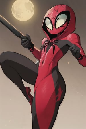 8k resolution, high resolution, masterpiece, intricate details, highly detailed, HD quality, solo, loli, short stature, little girls, only girls, dark background, rain, scarlet moon, crimson moon, moon, moon on the background, science fiction, science fiction city, red neon, blood red neon, burgundy red neon,

Black spider-man mask.red lenses.shining scarlet lenses.shiny lenses.slim build.teenage girl. Spider-Man.Miracle.a superhero.slim build.the red web.tight-fitting suit.black and red clothes.red spider print on the chest.the emblem of the red spider.spider print.red print.hood.stretched hood.fighting pose.spider pose.superhero pose,

focus on the whole body, the whole body in the frame, the body is completely in the frame, the body does not leave the frame, detailed hands, detailed fingers, perfect body, perfect anatomy, wet bodies, rich colors, vibrant colors, detailed eyes, super detailed, extremely beautiful graphics, super detailed skin, best quality, highest quality, high detail, masterpiece, detailed skin, perfect anatomy, perfect body, perfect hands, perfect fingers, complex details, reflective hair, textured hair, best quality,super detailed,complex details, high resolution,

,Overlord,neon palette,JCM2,midjourney,horror,War of the Visions  ,Artist,Gerph ,Glitching,perfecteyes,Mrploxykun,jtveemo,USA,DAGASI,Gashi Gashi,AGGA_ST011,fantai12,Captain kirb,sayman,ChronoTemp ,weapon,Eiken3kyuboy,Shadbase 