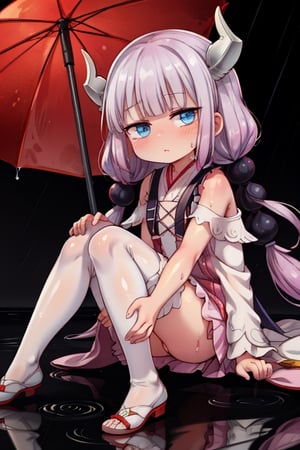 8k resolution, high resolution, masterpiece, intricate details, highly detailed, HD quality, solo, loli, black desert on the background, night, rain, red stars in the sky, scarlet moon, Kana Kamui.white hair.Blue eyes.two straight slightly curved horns.(Kanna Kamui's clothes).pink dress.white stockings to the knees.the expression is emotionless.confused expression.satisfied expression, focus on the whole body, the whole body in the frame, small breasts, vds, looking at viewer, wet, rich colors, vibrant colors, detailed eyes, super detailed, extremely beautiful graphics, super detailed skin, best quality, highest quality, high detail, masterpiece, detailed skin, perfect anatomy, perfect body, perfect hands, perfect fingers, complex details, reflective hair, textured hair, best quality, super detailed, complex details, high resolution,  

,Mrploxykun,Shadbase ,USA,Kanna Kamui ,Captain kirb,JCM2