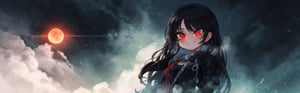 8k resolution, high resolution, masterpiece, intricate details, highly detailed, HD quality, solo, loli, black desert on the background, night, rain, red stars in the sky, scarlet moon, red stars, scarlet cosmos, snowy wasteland, black snow, scarlet lightning, apocalypse, the girl in the share, loli, black hair.long hair.developing hair.formidable aura.the scarlet aura.red eyes.glowing eyes.black coat.black pants.a cheeky smile.a cheeky expression.happy expression,

Focus on the whole body, the whole body in the frame, the body is completely in the frame, the body does not leave the frame, detailed hands, detailed fingers, perfect body, perfect anatomy, wet bodies, rich colors, vibrant colors, detailed eyes, super detailed, extremely beautiful graphics, super detailed skin, best quality, highest quality, high detail, masterpiece, detailed skin, perfect anatomy, perfect body, perfect hands, perfect fingers, complex details, reflective hair, textured hair, best quality,super detailed,complex details, high resolution,USA,JCM2,Captain kirb,jtveemo,ChronoTemp ,EpicArt,Mrploxykun