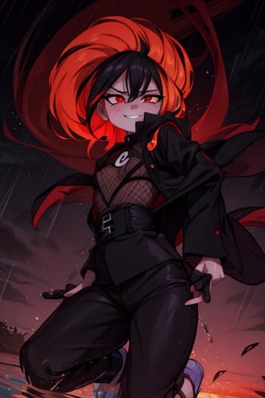 8k resolution, high resolution, masterpiece, intricate details, highly detailed, HD quality, solo, loli, black desert on the background, night, rain, red stars in the sky, scarlet moon, Naruko Uzumaki.blonde.red eyes.vertical pupils.cheeky smile.(Naruko Uzumaki's clothes).black pants.black scaly coat.a cheeky expression.funny expression.an inspired expression.cool pose.fighting pose.battle dance, focus on the whole body, the whole body in the frame, small breasts, vds, looking at viewer, wet, rich colors, vibrant colors, detailed eyes, super detailed, extremely beautiful graphics, super detailed skin, best quality, highest quality, high detail, masterpiece, detailed skin, perfect anatomy, perfect body, perfect hands, perfect fingers, complex details, reflective hair, textured hair, best quality, super detailed, complex details, high resolution,  

Gwendolyn_Tennyson,JCM2,Wednesday Addams  ,Shadbase ,Artist,HarryDraws,haruno sakura,Naruto,Mrploxykun,Naruko