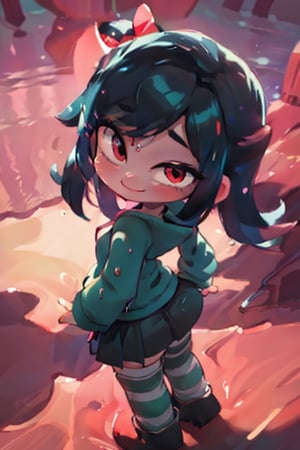 8k resolution, high resolution, masterpiece, intricate details, highly detailed, HD quality, solo, loli, short stature, little girls, only girls, dark background, rain, scarlet moon, crimson moon, moon, moon on the background, 

Vanellope von Schweetz.black hair.red eyes.green hoodie.black skirt.mini skirt.stockings.stockings with white and green stripes.funny expression.cheeky smile, standing with his back to the viewer, ass, big ass, ass set aside, perfect ass, focus on ass, perfect anus, perfect vagina, beautiful anus, beautiful vagina, smooth anus, smooth vagina, small breasts, flat breasts, 

focus on the whole body, the whole body in the frame, the body is completely in the frame, the body does not leave the frame, detailed hands, detailed fingers, perfect body, perfect anatomy, wet bodies, rich colors, vibrant colors, detailed eyes, super detailed, extremely beautiful graphics, super detailed skin, best quality, highest quality, high detail, masterpiece, detailed skin, perfect anatomy, perfect body, perfect hands, perfect fingers, complex details, reflective hair, textured hair, best quality,super detailed,complex details, high resolution,

,jcdDX_soul3142,JCM2,High detailed ,USA,Color magic,AmyRose,Mrploxykun,Sonic,perfecteyes,Artist,AGGA_ST011,AGGA_ST005,rizdraws,fairy_tail_style,Oerlord,illya,hornet,HarryDraws,jtveemo,ChronoTemp 