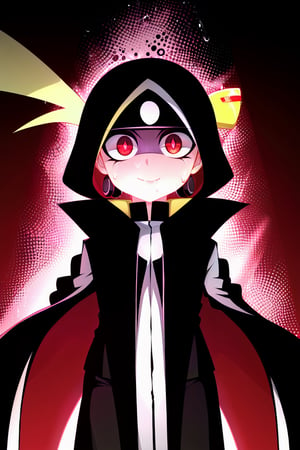 Loli, solo, Naruko Uzumaki, red eyes, eyes emitting scarlet light, black sclera, absolutely black eyeballs, three thin black vertical stripes on both cheeks, shadow on the face, the upper part of the face is hidden by shadow, long black scaly coat, open coat, yellow hair, two ponytails, squinted eyes, black gloves, black trousers, arms outstretched, scarlet lightning in the background, rain, thunderstorm, the whole body in the frame,

,BloodOrangeMix ,SHADBASE,Mrploxykun,ChronoTemp ,Captain kirb