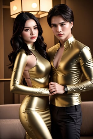 (((couple's-pov))), 1girl-named-fabetwns, mix-of-natural-hair-styles, unique-physique, mix-of-chinese-outfit, jewelry, upper-body, photo background, Ultra-HD-photo-same-realistic-quality-details, asian