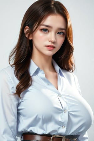 irresistible-1girl, hourglass body shape, mix-of-hair-styles, mix-of-natural-chest-sizes, casual and comfortable shirt dress with a button-up front and a belted waist, (((relaxed))), upper-body, photo-background, dynamic-lighting, (((physically-realistic))), csgirl