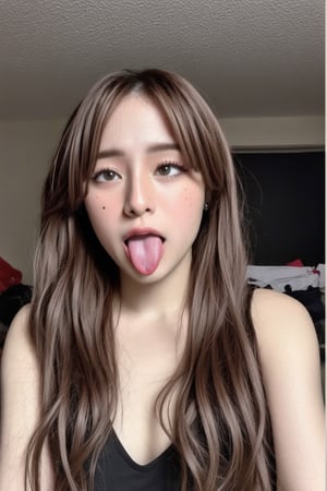 (((dating-pov))), 1girl-bishoujo, unique-mix-of-natural-hair-styles, mix-of-natural-hair-colors, unique-physique, realistic-detailed-skin, (((Ultra-HD-photo-same-realistic-quality-details))), remarkable-colors, head-shot, (((relaxed, supporting-pose))), bbimp,Hyper Realistic,tongue out,<lora:659111690174031528:1.0>