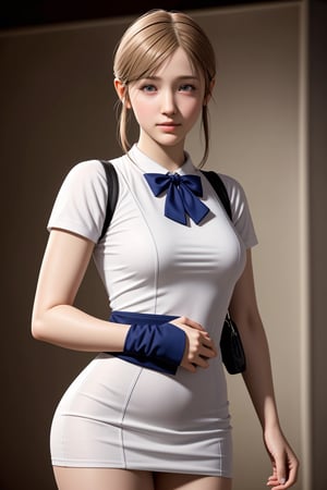 (((beauty)))-moment-of-irresistible-1girl, bishoujo-in-her-30s, unique-messy-hairstyle, dark-blonde-hair, unique-physique, realistic-detailed-skin, (((Ultra-HD-photo-same-realistic-quality-details))), remarkable-colors, Lolita-fashion, short-dress, holding-umbrella, backpack, hair-bowtie, frills, overly-tight-bodycon, unique-model-poses, (((relaxed, supporting-pose))), unique-background, dramatic-optimal-rim-lighting, shot-on-digital-cinematic-camera, Sugar babe, Hyper Realistic, Sherry Birkin,<lora:659111690174031528:1.0>