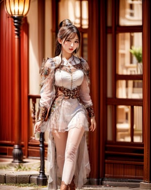 ({glamour|beauty|candid}:1.2) photo of a smiling beautiful {girl|woman} in her 20s, {long hair|ponytail|pigtail|bobcut}, wearing {casual|elegant} clothes, Chinese general, upper_armor, shoulder armor, (blush:0.5), (goosebumps:0.5), iridescent eyes, detailed skin texture, hourglass body shape, (cleavage:0.8), visible_belly, (photorealistic:1.3), masterpiece, remarkable color, posing for ({gravure|casual|{high|street} fashion}:1.3) picture, (upper body framing:1.5), background under ({daysky, daytime|nightsky, night time}:1.3), natural lighting, ray tracing, subsurface scattering, {from side|from above|eye level}, golden ratio