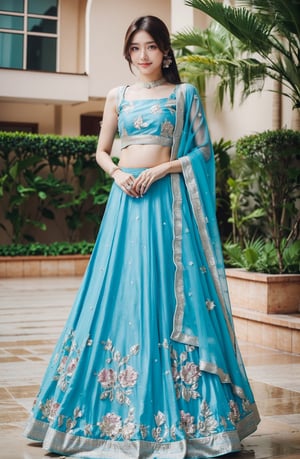 
1 girl, gundou_misuzu-lp, smile, 4K, smile,Detailedface, full_body ,lehenga choli