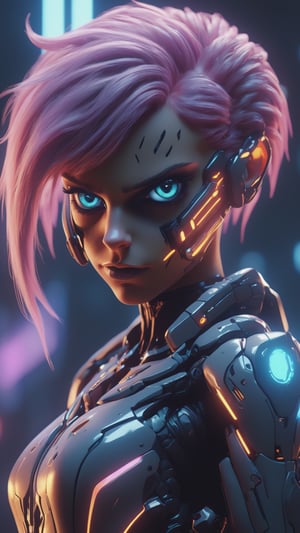 Macro script quality, ultra realistic,HD, HQ, 4K, 8K, high details, full body shot, hand guns, futuristic, sci-fi, perfect face, 1catgirl,Neon hair,bloom,depth of field,anime,