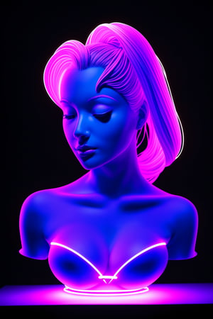 a picture of a (3DMM picture of a sexy woman, (3 d depth of field: 1.4)) in a 3 d picture frame, 3DMM frame of lights, illusion of disappearing to infinity, RGB led point lights disappear inward from edge, infinity mirror, 3 d neon art of a sexy womans body, seductive pose: 1.2, psychedelic photoluminescent, vivid!!, psychedelic lighting, psychedelic black light, by Jon Coffelt, lsd visuals, neon version of style jim burns, ledspace, skin made of led point lights, RGB led effects,Neon Light,3DMM