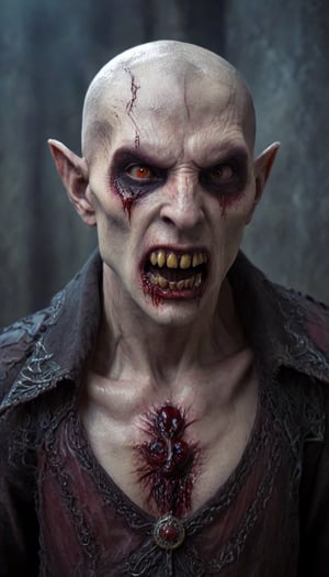 Scary ancient male Strigoi vampire, horror, ultra-detailed, HDR, dramatic lighting