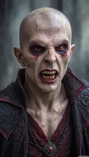 Scary ancient male Strigoi vampire, horror, ultra-detailed, HDR, dramatic lighting