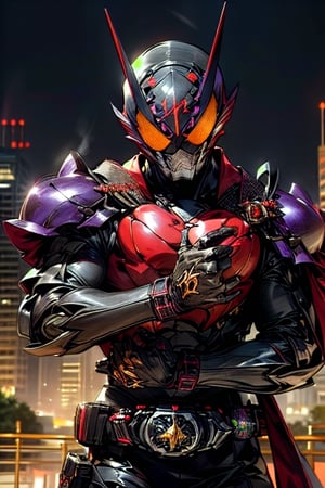 (8K,raw,proffesional,top-quality),(realisitic,Photorealsitic:1.2),perfect anatomy,(Highest Detail Face:1.2),Front lighting,
Dark shadows were threatening the city。however、Kamen Rider Rises。Wearing a transformation belt、Burning with a righteous heart, he follows the minions of darkness々and defeat。The battle rages、The Last Enemy Appears。With special moves that join forces、Kamen Rider defeats the Lord of Darkness。Cities restore peace、a person々The voice of joy resonates。He smiled mysteriously.、He vowed to face the next evil.。