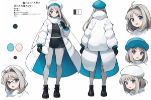 multiple views, Model sheet, masterpiece, best quality, looking at viewer, sugimori ken \(style\), {big milkers} (full body), 1girl,  {{{ pokemonmelony, blue eyes, eyelashes, long hair, multicolored hair, highlighted hair, gray hair, (large breasts:1.2), open mouth, smile, BREAK earrings, gloves, hat, jewelry, long sleeves, pantyhose, pantyhose under the shorts, scarf, shorts, single glove, snowflakes, sweater, white hat, white scarf, white sweater,  }}}, semi-nude, mom and daughter, 1girl, {White background} <<big milkers>> SMAce, masterpiece, best quality, , masterpiece, {{illustration}}, {best quality}, {{hi res}},tashigi,glasses,AGE REGRESSION,kinomoto sakura,Cardcaptor_Sakura,Bianca