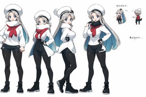 multiple views, Model sheet, masterpiece, best quality, looking at viewer, sugimori ken \(style\), {big milkers} (full body), 1girl,  {{{ pokemonmelony, blue eyes, eyelashes, long hair, multicolored hair, highlighted hair, gray hair, (large breasts:1.2), open mouth, smile, BREAK earrings, gloves, hat, jewelry, long sleeves, pantyhose, pantyhose under the shorts, scarf, shorts, single glove, snowflakes, sweater, white hat, white scarf, white sweater,  }}}, semi-nude, mom and daughter, 1girl, {White background} <<big milkers>> SMAce, masterpiece, best quality, , masterpiece, {{illustration}}, {best quality}, {{hi res}},tashigi,glasses,AGE REGRESSION,kinomoto sakura,Cardcaptor_Sakura,Bianca