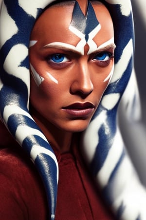 (masterpiece, best quality:1.4), (beautiful, aesthetic, perfect, delicate, intricate:1.2), (depth of field), (cute, adorable), fashion photography, soft lighting, 1girl, solo:1.4), (Ahsoka Tano), perfect female form, perfect face, (blue eyes)
