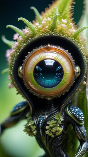 Cute creature from Space. terraforming. Alien Flora, Miki Asai Macro photography, close-up, hyper detailed, trending on artstation, sharp focus, studio photo, intricate details, highly detailed, by greg rutkowskidetailed face, detailed skin