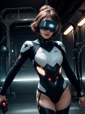 8K,full_body_esbian,voluptuous_breasts:1.3,(head-mounted display):5,LED line eye,(regulator):1.5,(acrobatic pose):3,(jumping):2, (nose blush):1.5,open mouth,futuristic headphone,inside spacestation,glossy,metallic,extremely_shiny_very_hard_armor:1.3,cyberpunk,mecha_beauty,highest_quality,intricate_details,tabletop,chiaroscuro,large_breasts,ultra_realistic_bust_photos,highly_detailed_Nikon_video_capture:1.3,beautiful_navel,human_skin_type,very_realistic_human,round_eyes,incredible_iris_details,precise_fingers,flawless_limbs,Caucasian_21_year_old_female,very_fair_skin,naturally_closed_mouth,natural_areolas,natural,gazing_eyes,natural_body,youthful,feminine_face,feminine_body,round_faced,small_face,soft_cheeks,looking_at_camera,balanced_face,drooling_eyes,body_with_human_like_proportions,slightly_longer_arms,considerably_long_torso,slightly_larger_hands,human_face,shining_aquamarine_silver_hair,cool_cute_short_hair,futuristic_background,8_head_tall_figure,purple_eyes,thin_silver_eyebrows,gentle_double_eyelids,gentle_face,mechanical_background,Blade_Runner,machine_gun_possession:1.5,machine_gun_firing:1.4,holding_machine_gun:1.6,female_RoboCop:1.3,Ghost_in_the_Shell,Tron,Space_Sheriff_Gavan,knock,police_officer,nighttime_background,no_makeup,Hollywood_sci_fi_movie_quality,New_York_year_5000,teal_and_orange,height_1cm,leg_length_80cm,head_length_21cm,very_subtly_knock_kneed,attacking_posture:1.9,fierce_attacking_posture:1.9,raising_right_arm:1.9,massive_red_rays_from_glowing_chest:1.9,destruction:1.9.,light,breakdomain