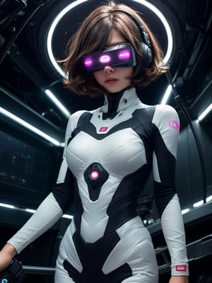 8K,full_body_esbian,voluptuous_breasts:1.3,head-mounted display,LED line eye,(acrobatic pose):3,(jumping):2, (nose blush):1.5,open mouth,futuristic headphone,inside spacestation,glossy,metallic,extremely_shiny_very_hard_armor:1.3,cyberpunk,mecha_beauty,highest_quality,intricate_details,tabletop,chiaroscuro,large_breasts,ultra_realistic_bust_photos,highly_detailed_Nikon_video_capture:1.3,beautiful_navel,human_skin_type,very_realistic_human,round_eyes,incredible_iris_details,precise_fingers,flawless_limbs,Caucasian_21_year_old_female,very_fair_skin,naturally_closed_mouth,natural_areolas,natural,gazing_eyes,natural_body,youthful,feminine_face,feminine_body,round_faced,small_face,soft_cheeks,looking_at_camera,balanced_face,drooling_eyes,body_with_human_like_proportions,slightly_longer_arms,considerably_long_torso,slightly_larger_hands,human_face,shining_aquamarine_silver_hair,cool_cute_short_hair,futuristic_background,8_head_tall_figure,purple_eyes,thin_silver_eyebrows,gentle_double_eyelids,gentle_face,mechanical_background,Blade_Runner,machine_gun_possession:1.5,machine_gun_firing:1.4,holding_machine_gun:1.6,female_RoboCop:1.3,Ghost_in_the_Shell,Tron,Space_Sheriff_Gavan,knock,police_officer,nighttime_background,no_makeup,Hollywood_sci_fi_movie_quality,New_York_year_5000,teal_and_orange,height_1cm,leg_length_80cm,head_length_21cm,very_subtly_knock_kneed,attacking_posture:1.9,fierce_attacking_posture:1.9,raising_right_arm:1.9,massive_red_rays_from_glowing_chest:1.9,destruction:1.9.,light,breakdomain