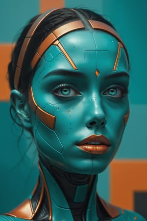 cubism portrait, fine art, teal and orange, contemporary art, alien form head shot, queen of space, (best quality,4k,8k,highres,masterpiece:1.2),ultra-detailed,(realistic,photorealistic,photo-realistic:1.37),hyperrealistic,dramatic lighting,intricate details,surreal,striking pose,regal expression,ethereal,otherworldly,futuristic,digital painting