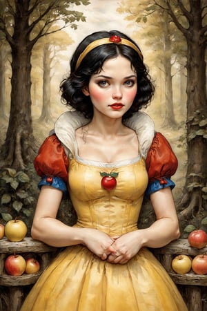 Portrait of Snow White by Milo Manara is a splendid reinterpretation of a character from classic fairy tales. Milo Manara's masterful use of bright colors and subtle details brings Snow White to life in a way that feels familiar and refreshingly original.
The portrait captures Snow White's eternal beauty and innocence, while simultaneously alluding to the strength and perseverance inherent in her character. The unique artistic style

by Ottley breathes new life into this beloved character...