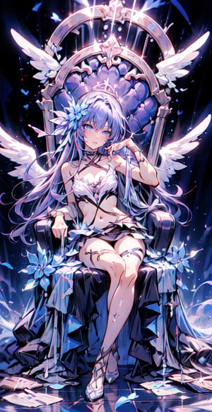 high resolution, detailed anatomy,sitting on a throne,detailed facek,neko, extra detailed,purple-hair, detailed eyes, 1 girl ,angel_beats!, imponent aura,perfecteyes,1 girl,horb