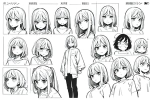 (best quality, masterpiece)  1page manga,sole_female, 1-page manga, correct anatomy, faces with different emotions