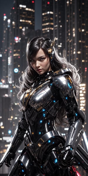 Best picture quality, high resolution, 8k, realistic, sharp focus, realistic image of elegant lady, Korean beauty, supermodel, pure white hair, blue eyes, wearing high-tech cyberpunk style blue Batgirl suit, with razor sharp shiny metal wolverine claws extended, radiant Glow, sparkling suit, mecha, perfectly customized high-tech suit, ice theme, custom design, 1 girl,mecha,photorealistic,cyborg_girl