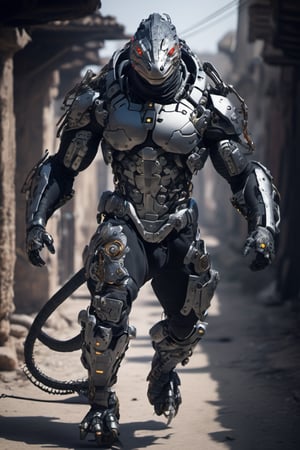 cyborg style, cyborg, android, lizard, walking, weapon, muscular, cables, dirty byzantine armor