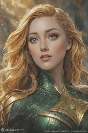 Ultra-detailed Amber Heard as Mera, high-quality cell-shaded illustration, dynamic pose, perfect anatomy, centered, freedom, soul, approach to perfection, cell shading, 4k, cinematic dramatic atmosphere, watercolor painting, global illumination, detailed and intricate environment, art station, concept art, fluid and sharp focus, volumetric lighting, cinematic lighting, greg rutkowski,greg rutkowski