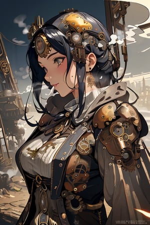 ((Steam Punk:1.4)),solo girl,upper body,
super fine illustration,perfect anatomy,(masterpiece,ultra quality,ultla highres,32k,intricate detailed),