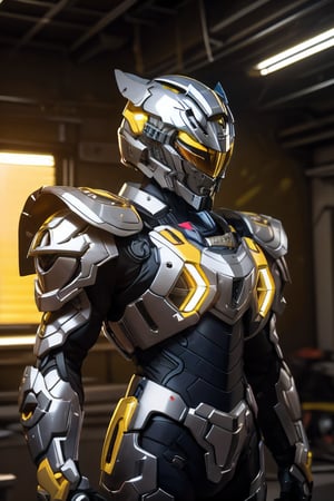 (masterpiece), (extremely intricate:1.3), (realistic), portrait of a boy, (medieval armor with helmet), metal reflections, intense sunlight, (background: in the space), sharp focus, award winning, cinematic lighting, volumetrics dtx, (film grain, blurry background, blurry foreground, bokeh, depth of field, sunset,interaction, (confident)), (cinematic, yellow and silver:1.4),mecha musume