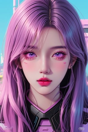 2023 style attractive and glowing super detailed lofi pastel korean girl, very detailed and well designed expressive eyes, realistic anime, lofi vaporwave anime city landscape, synthwave, futuristic vibes, vaporwave colour, anime, modern style, 2023 style, simple --niji
