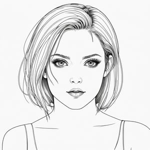 coloring book, bold line art. White and black minimalistic draw coloring page for kristen stewart. Defined lines. Clean Drawn. Vector, Coloring Page, Bold line art, Coloring Book, Outline, Coloring, Coloring Sheet, Coloring Book, Coloring Page, Black and white, illustration, Draw, drwbk coloring book drawing