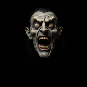 hall00ween, Halloween mask, dracula. black background. in the style of t0k